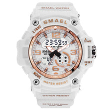 Load image into Gallery viewer, Digital Watch Women 50M Waterproof SMAEL Fashion Ladies Watch Bracelets Alarm Clock relogio feminino1808 Woman LED Sport Watches