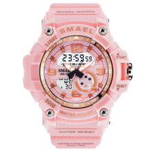 Load image into Gallery viewer, Digital Watch Women 50M Waterproof SMAEL Fashion Ladies Watch Bracelets Alarm Clock relogio feminino1808 Woman LED Sport Watches