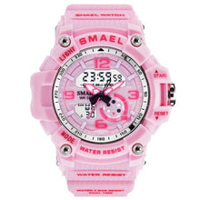 Load image into Gallery viewer, Digital Watch Women 50M Waterproof SMAEL Fashion Ladies Watch Bracelets Alarm Clock relogio feminino1808 Woman LED Sport Watches