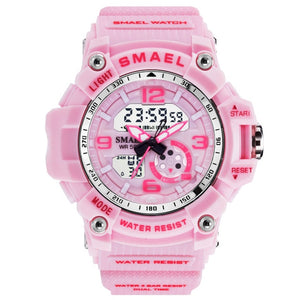 Digital Watch Women 50M Waterproof SMAEL Fashion Ladies Watch Bracelets Alarm Clock relogio feminino1808 Woman LED Sport Watches